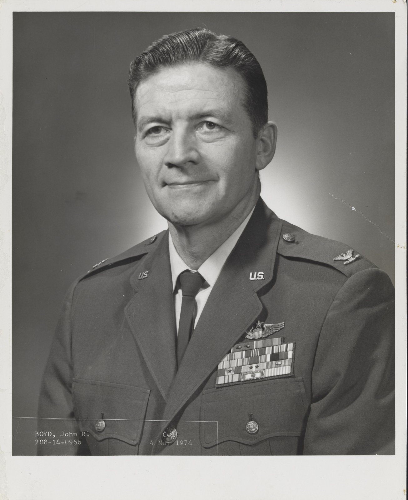 Official U.S. Air Force portrait of Colonel John R. Boyd
